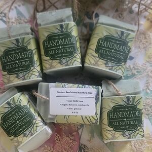 MEN soap Goat Milk  rosemary Oakmoss Argan oil Soap 4.8oz